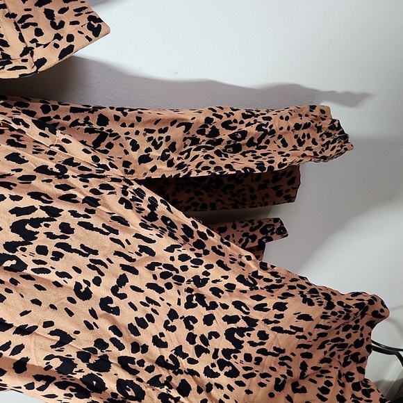 Philosophy Leopard Print Women's Midi Cardigan Kimono Medium Pockets - Picture 5 of 10